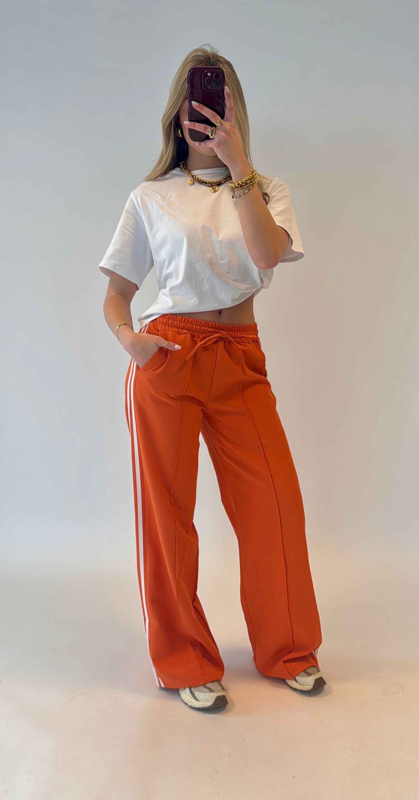 Lila pants - oranje
