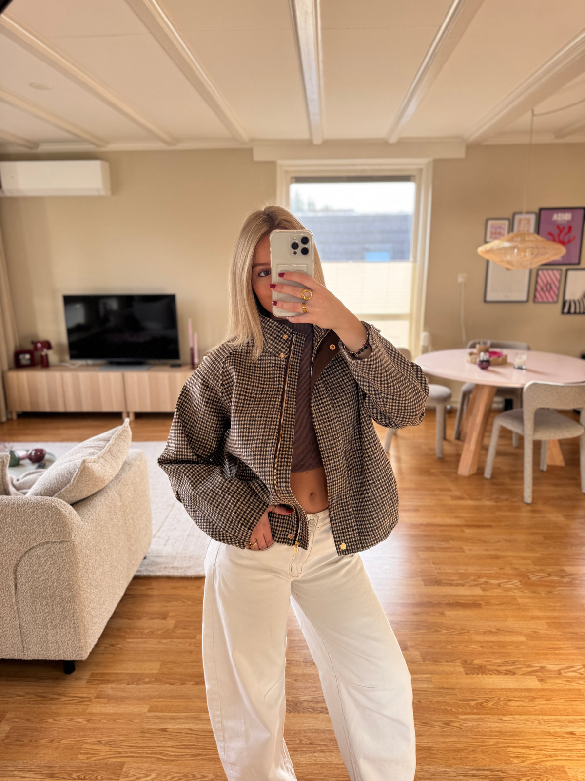 Sofia checkered jacket