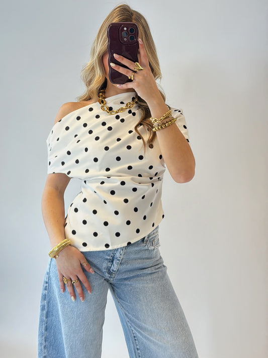 Neeltje polka dot top