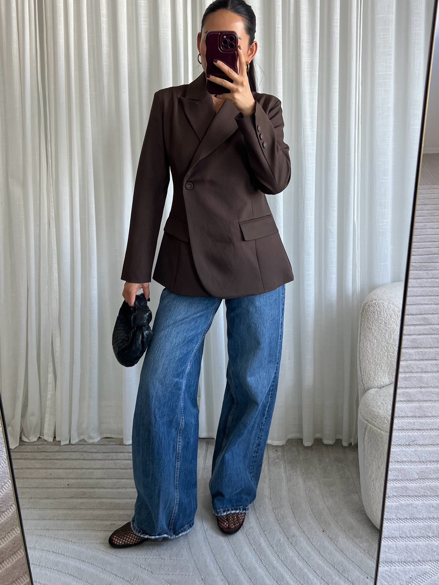 Livia- getailleerde blazer bruin