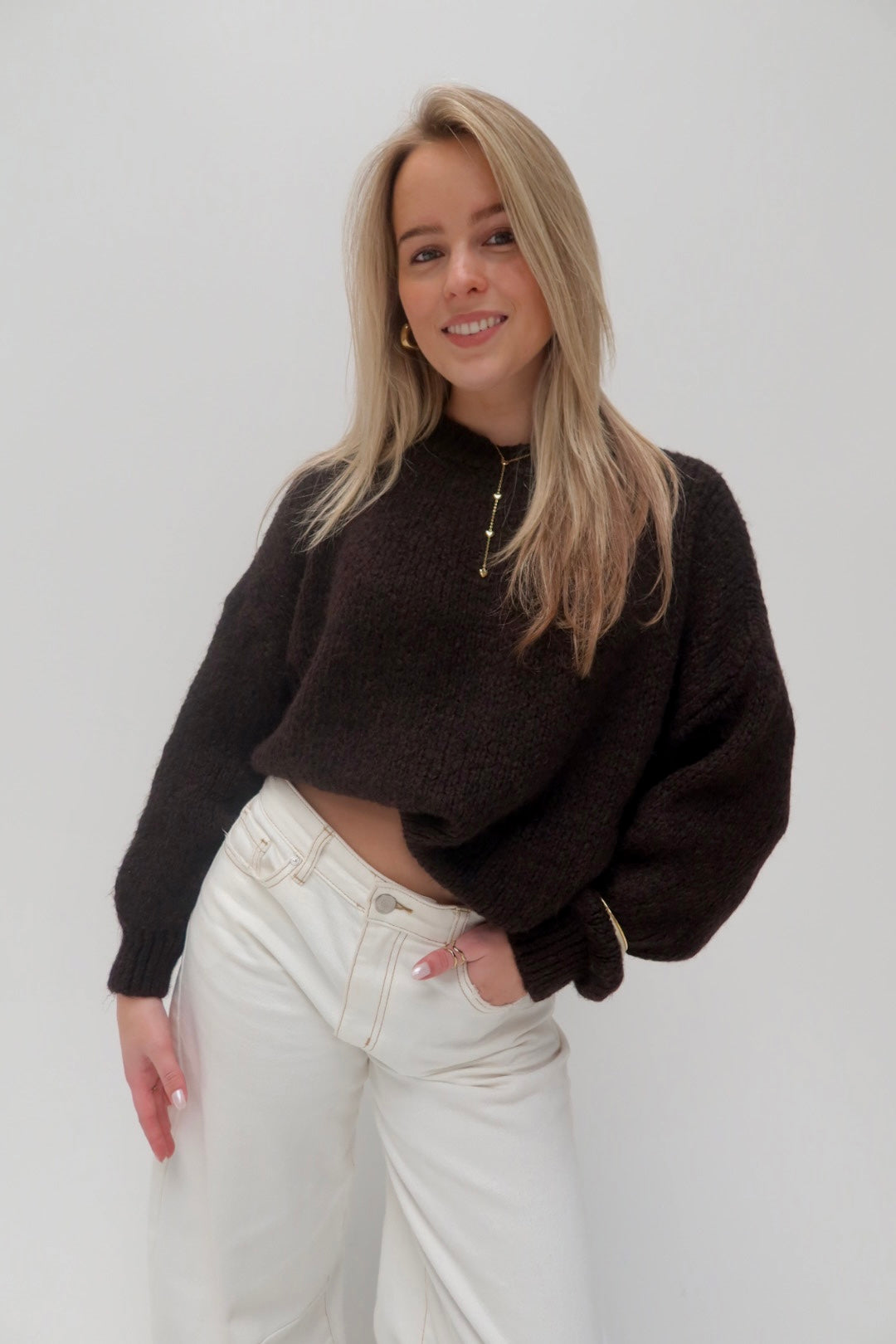 Ambika cozy knit - darkbrown