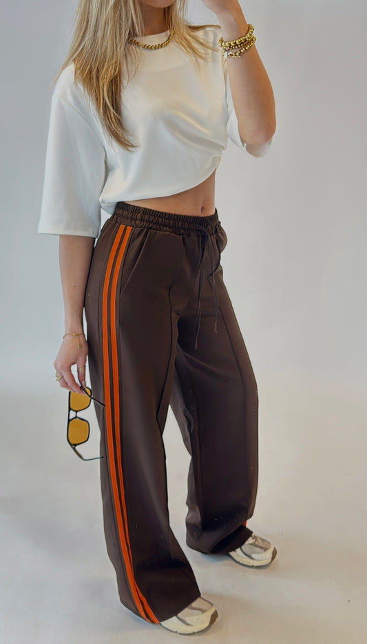 Lenne pants bruin/oranje