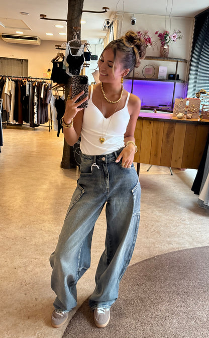 Cargo balloon jeans - queen hearts