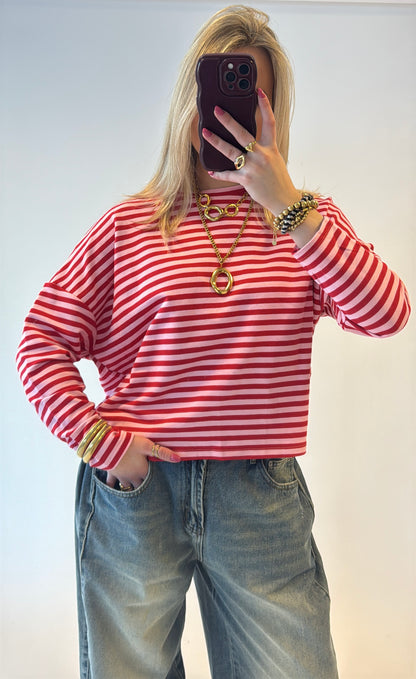 Leah longsleeve top - roze