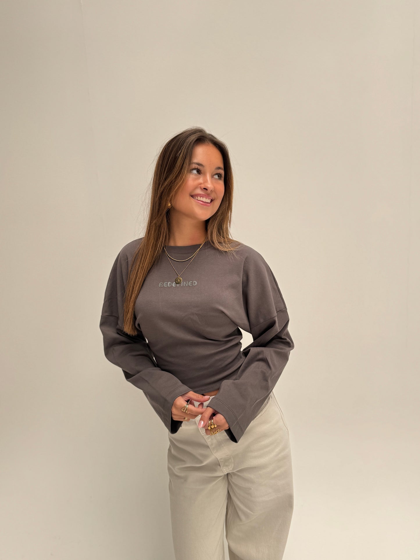 Redefined top longsleeved - grijs