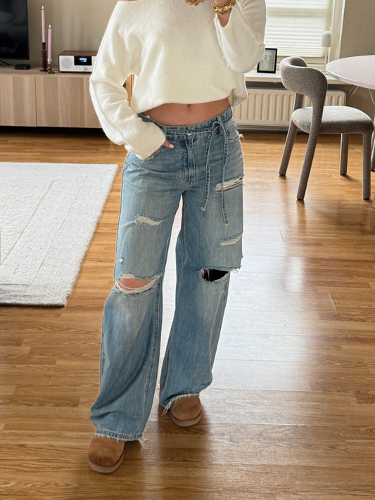 Ripped Queenheart jeans - blauw