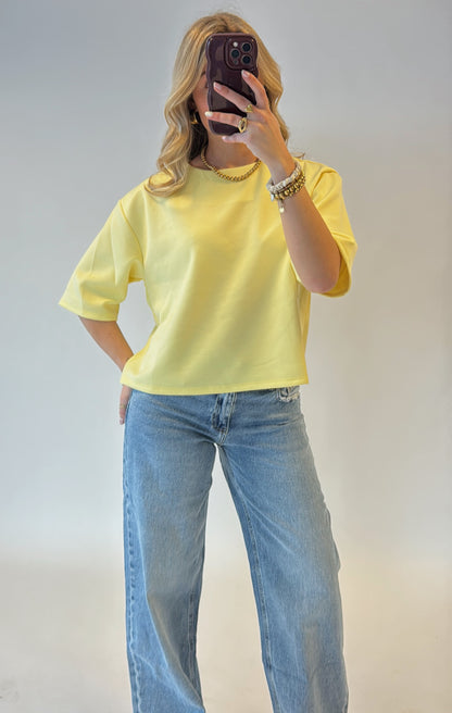 Nora basic shirt - geel