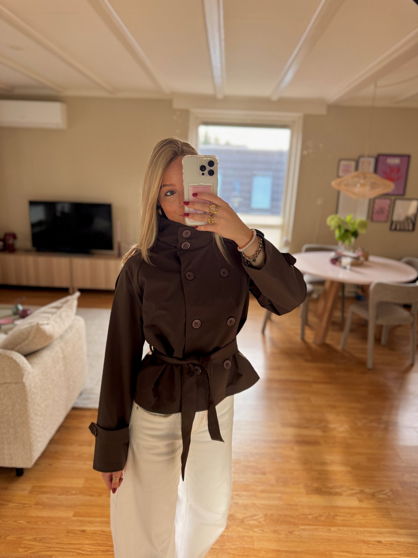 Belted brown Stockholm jacket