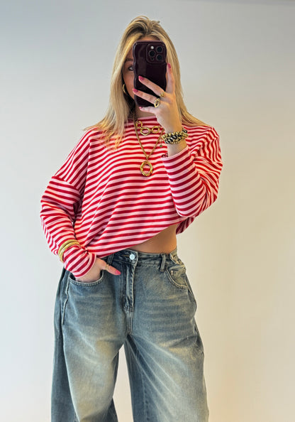 Leah longsleeve top - roze