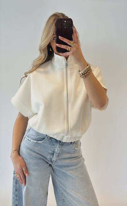 Emie zip top - beige