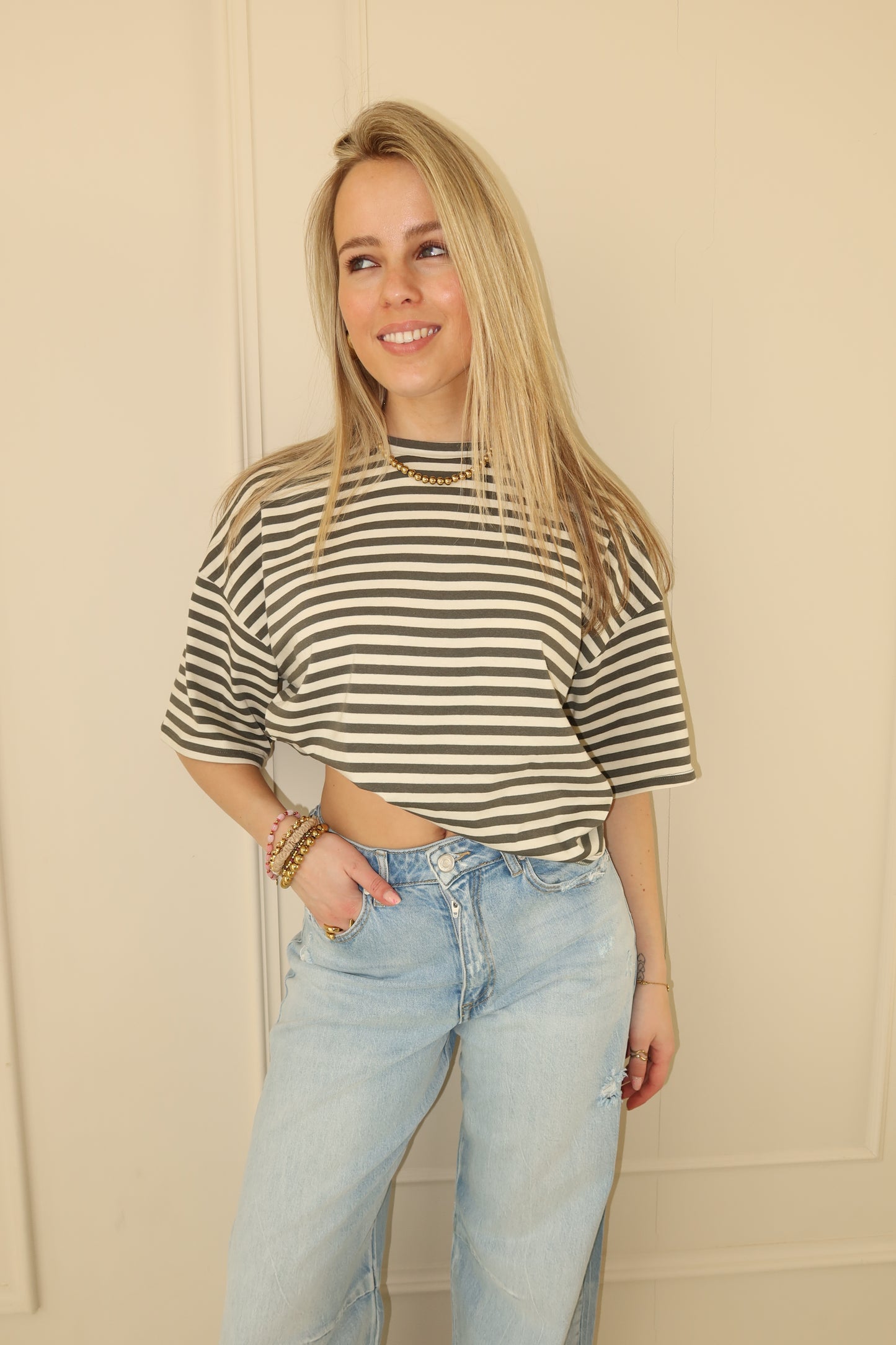 Meggie striped shirt - groen