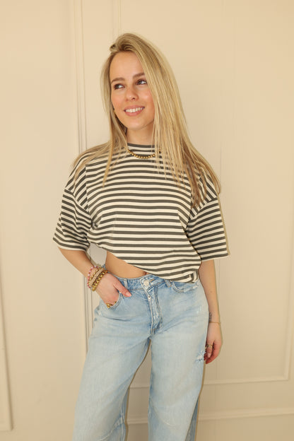 Meggie striped shirt - groen