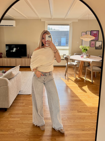 Lidy off shoulder top - crème