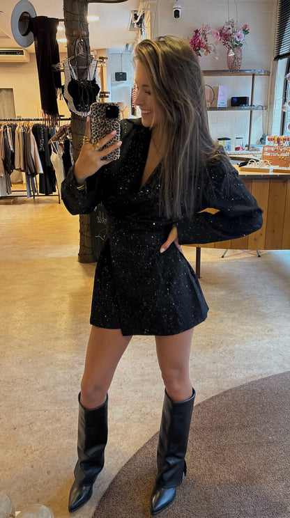 Sparkle playsuit - zwart