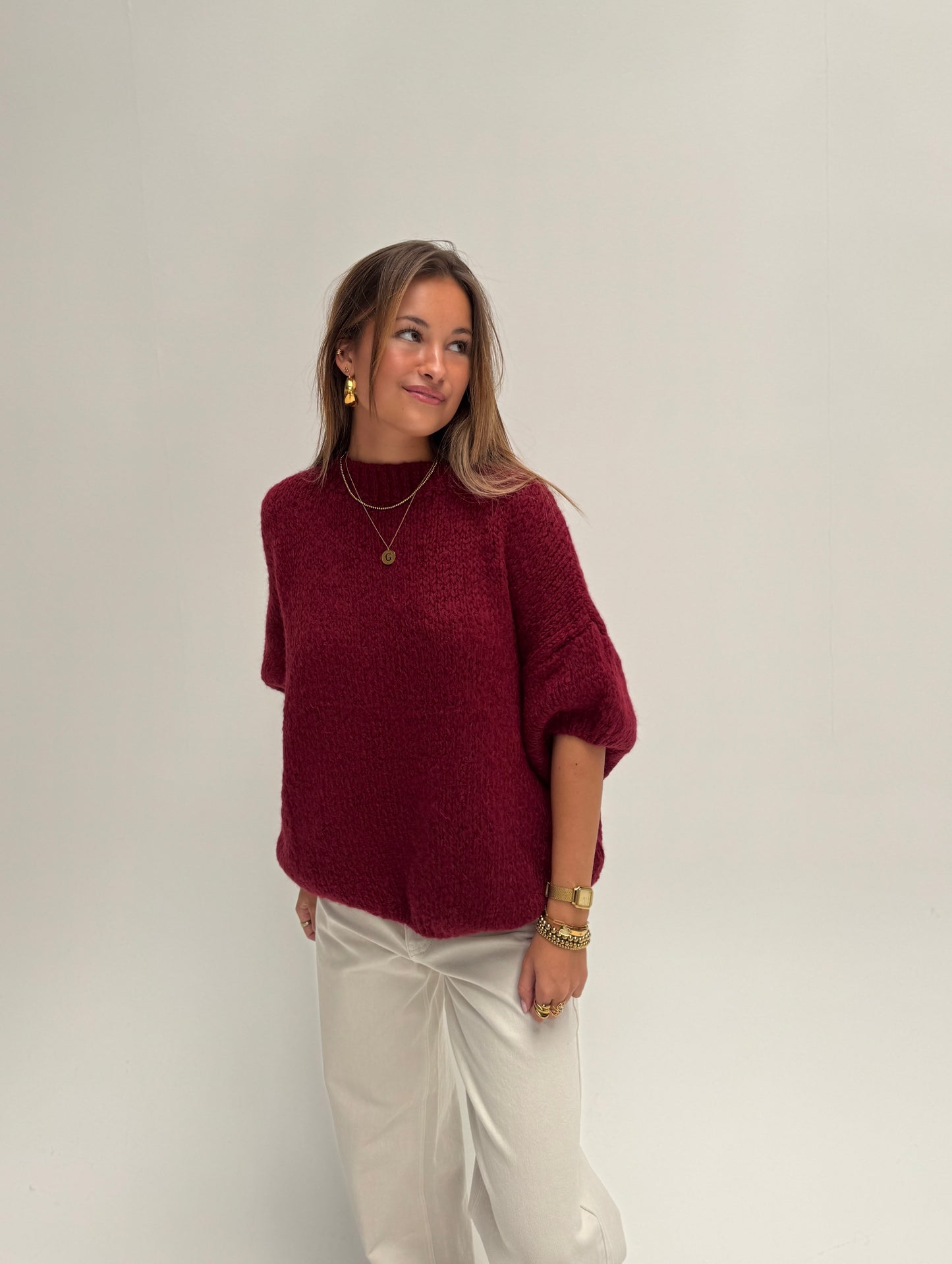 Emma knit - bordeaux rood