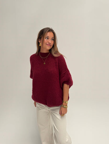Emma knit - bordeaux rood
