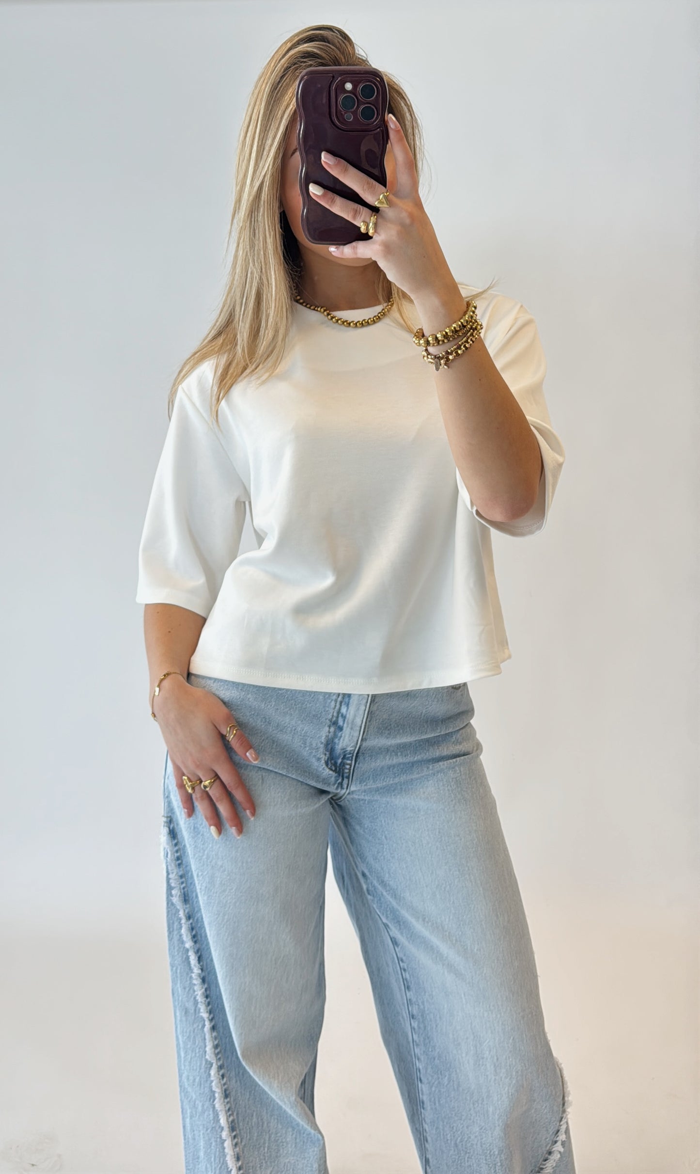 Nora basic shirt - wit