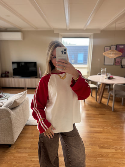 Baseball longsleeved top - rood