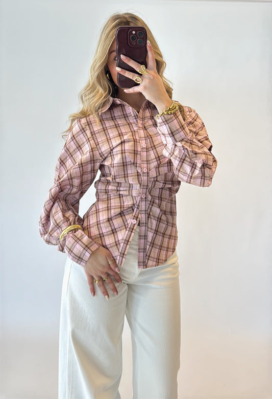 Tess tailored blouse - roze