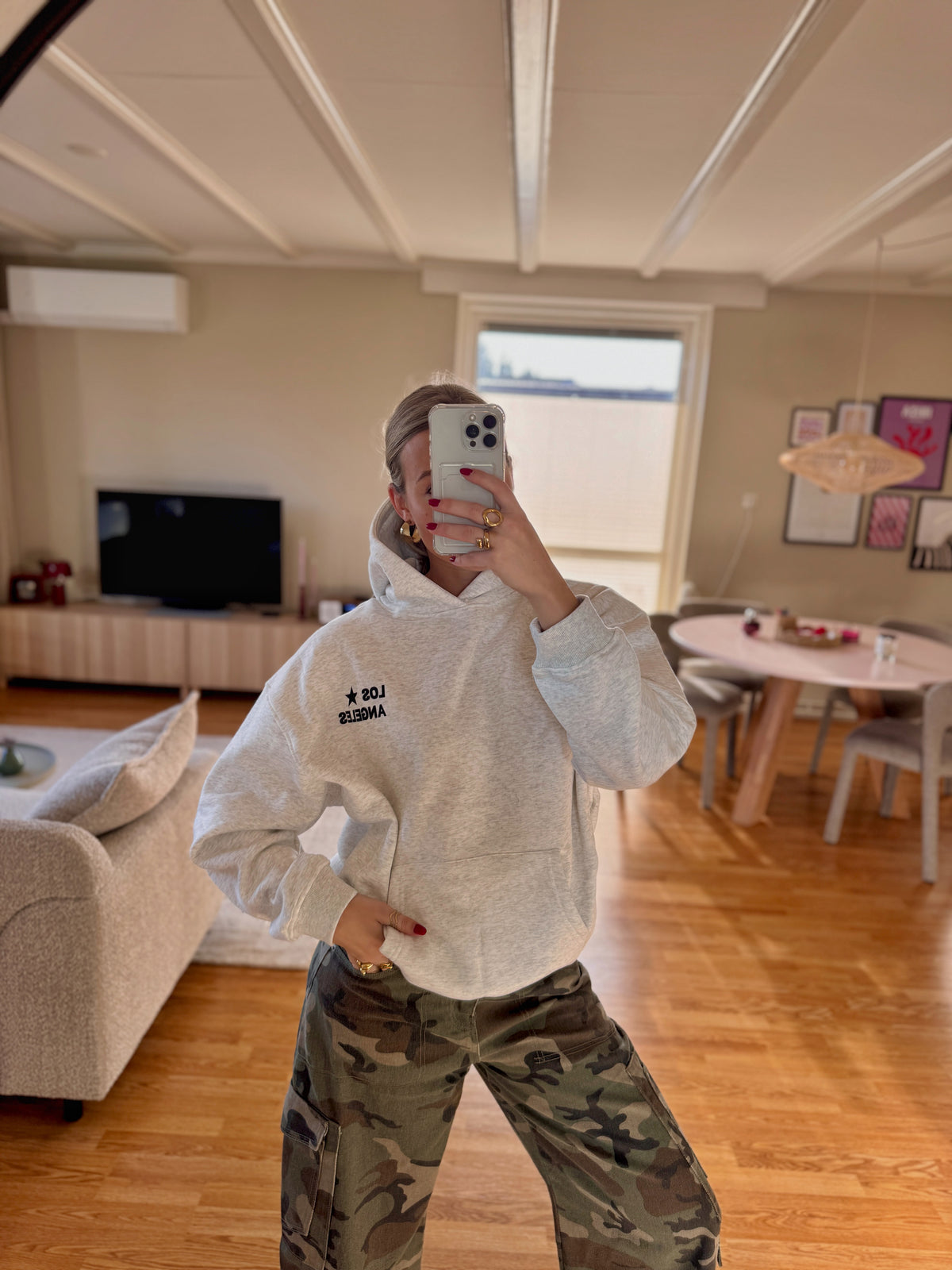 Los Angeles hoodie - grijs