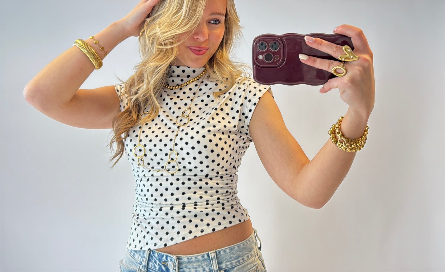 Nova polka dot top