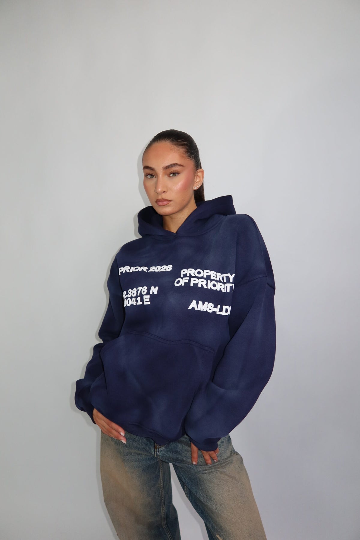 Priority AMS-LDN hoodie - navy