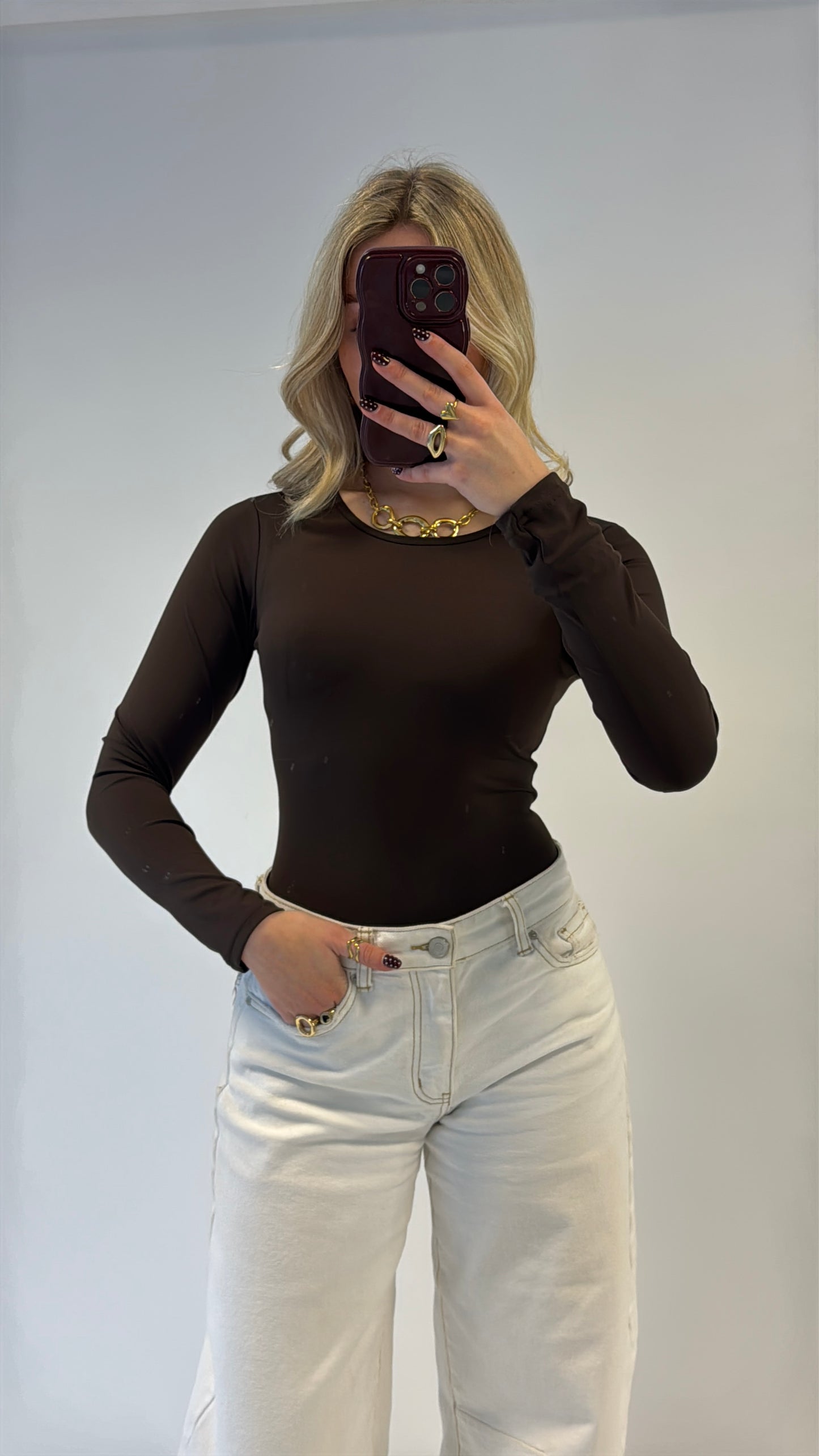 Cami bodysuit - bruin