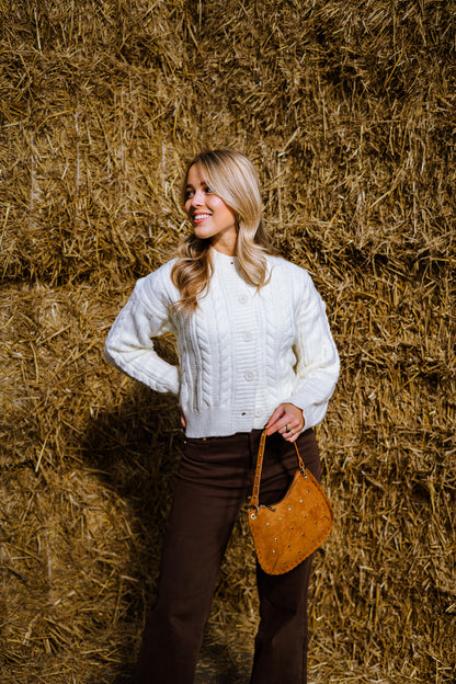 Sarah kabel knit cardigan - offwhite