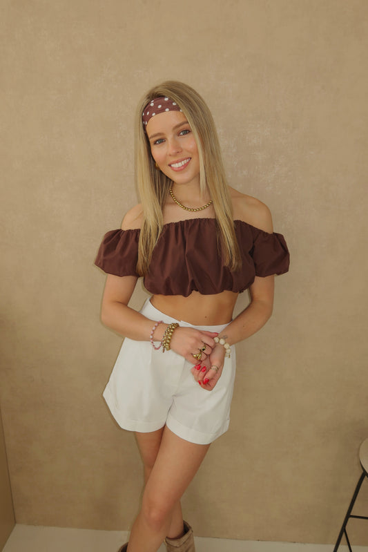 Jolie cropped top - bruin