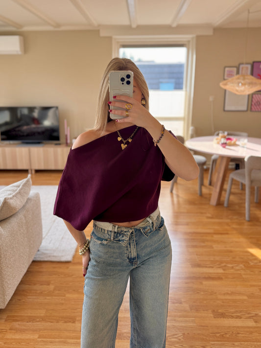 Vera one shoulder top - Bordeaux