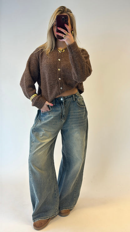 Comfy cardigan - bruin