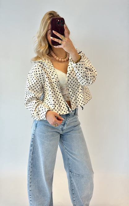 Minte polka dot jacket
