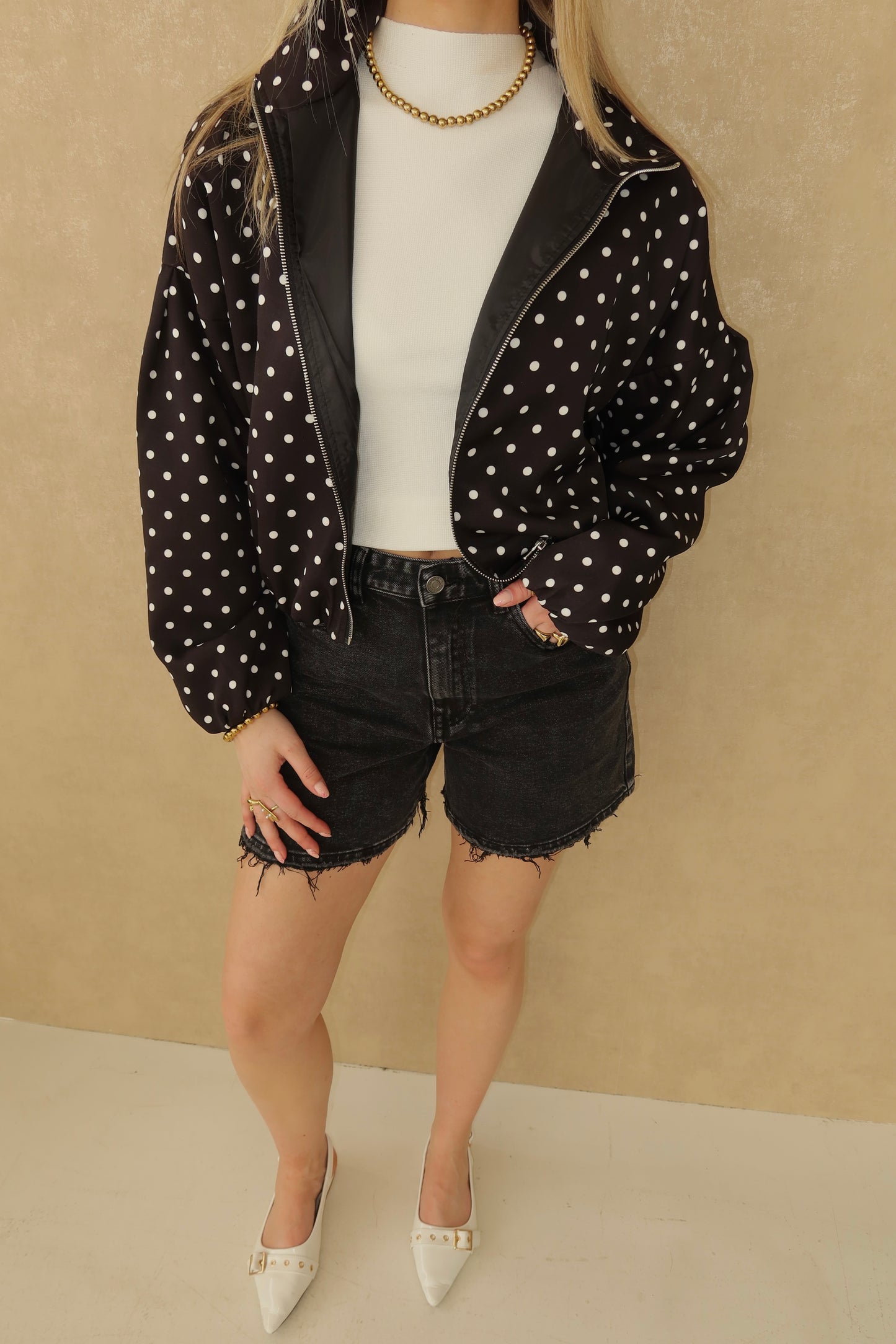 Queenheart short - denim zwart