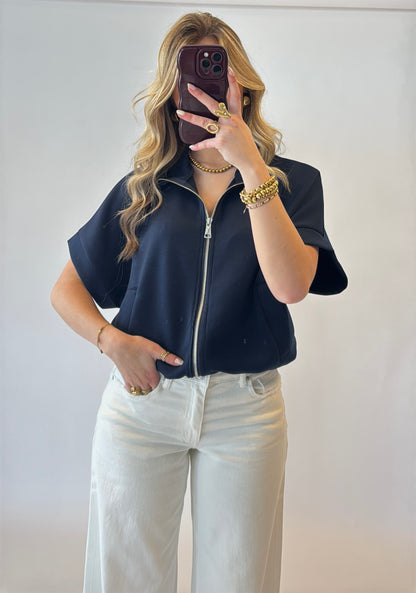 Emie zip top - navy