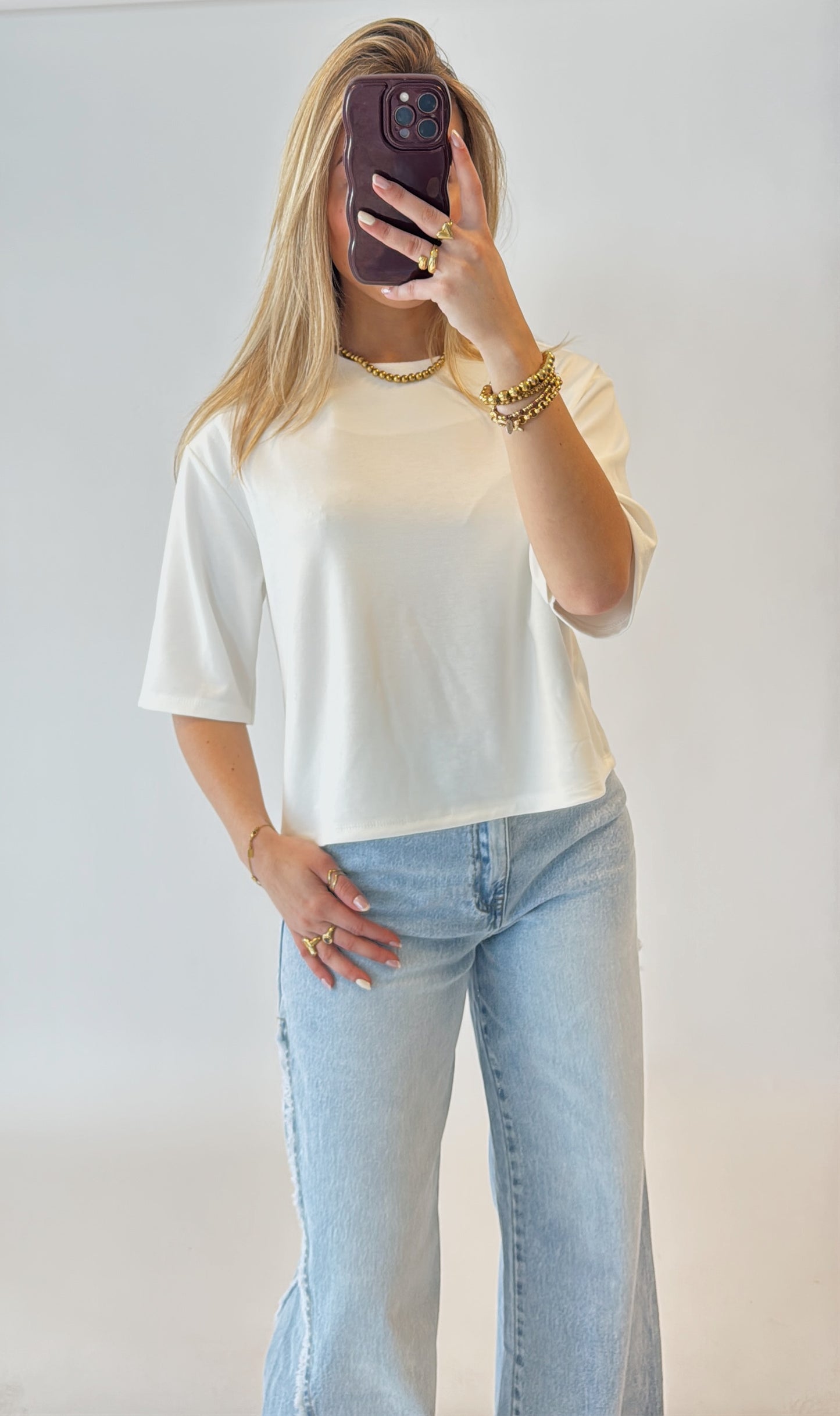 Nora basic shirt - wit