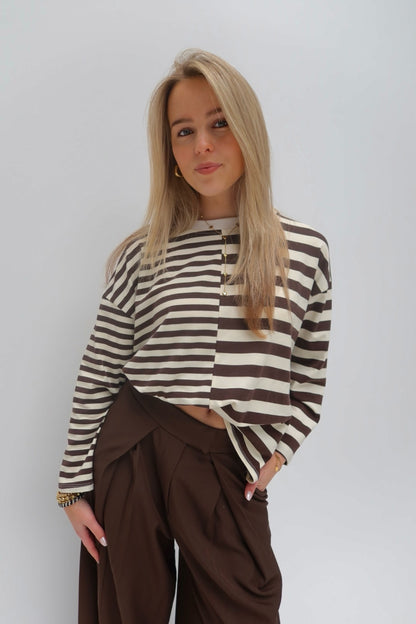 Luna longsleeved top - bruin