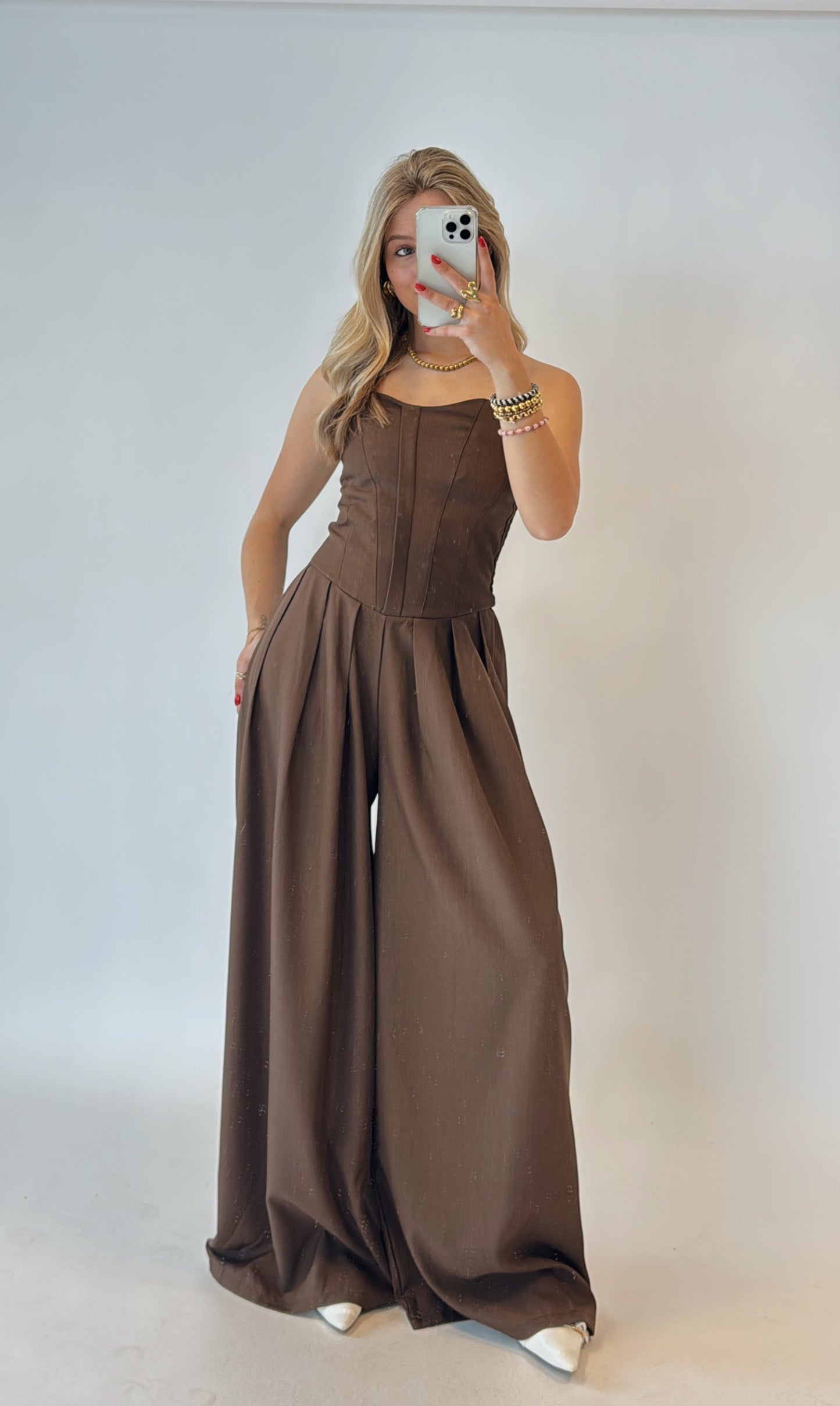 Izi jumpsuit - bruin