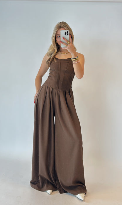 Izi jumpsuit - bruin