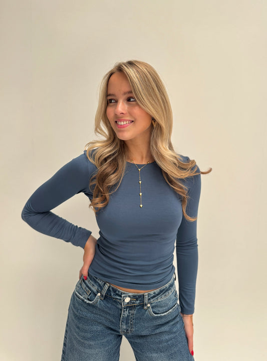 By Izi top longsleeve - denim