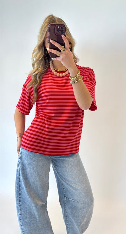 Meggie striped shirt - rood