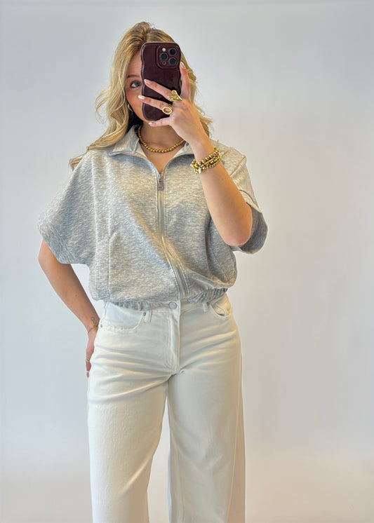 Emie zip top - grijs