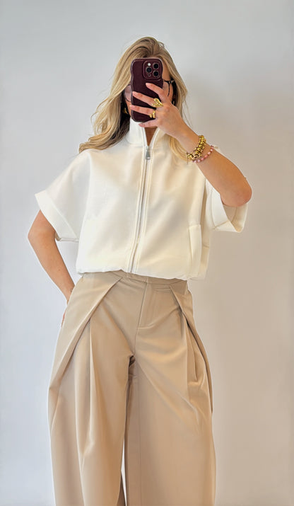 Emie zip top - wit