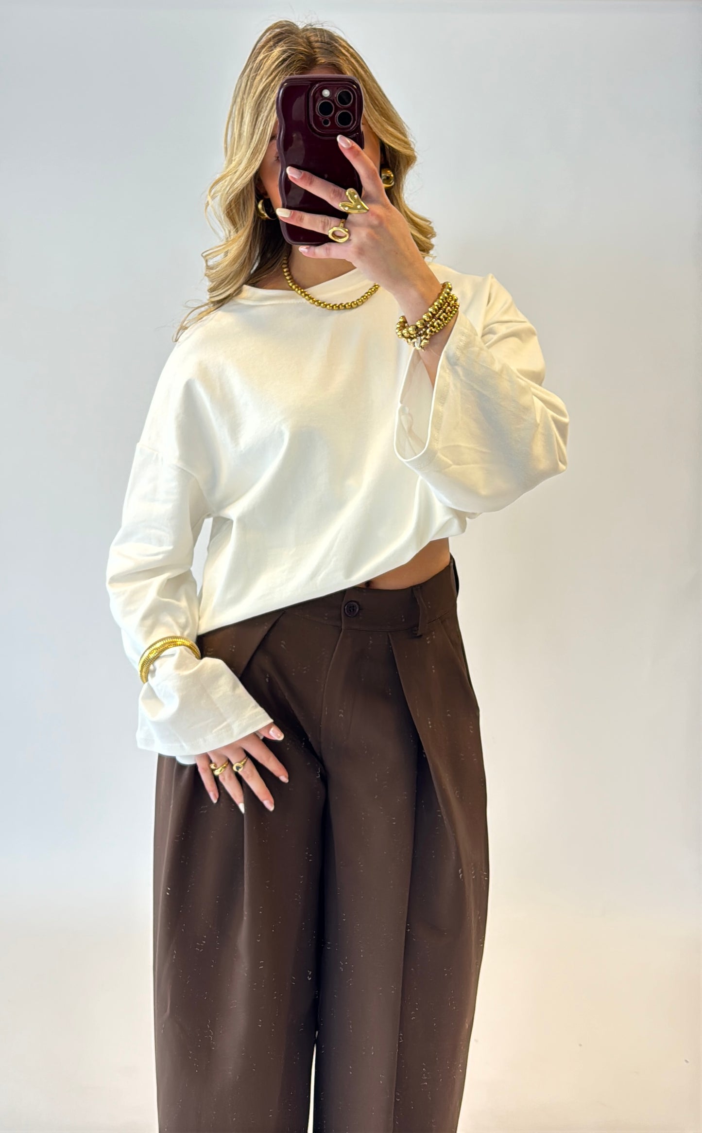 Lana longsleeve top - offwhite