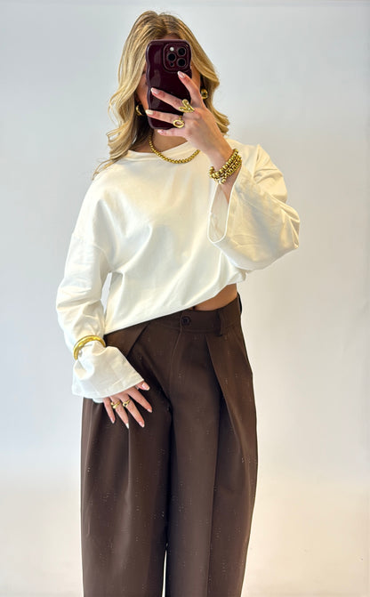 Lana longsleeve top - offwhite