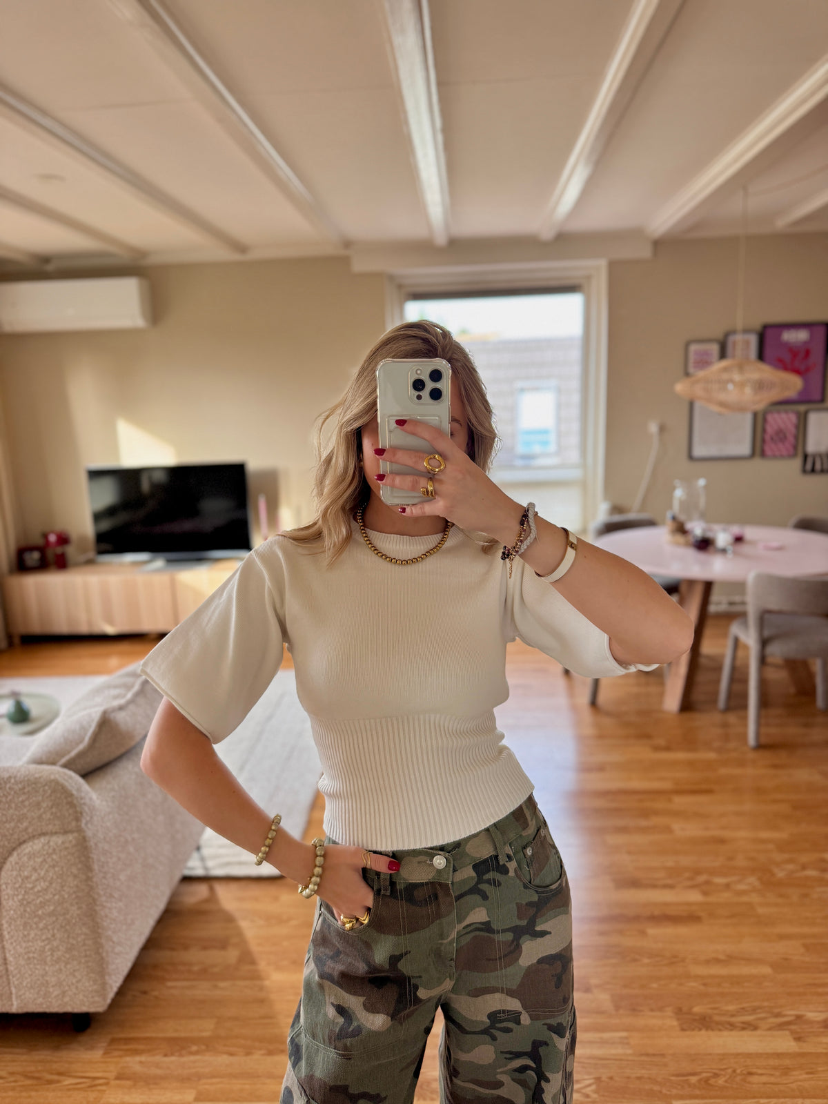 Zara knitted top - wit