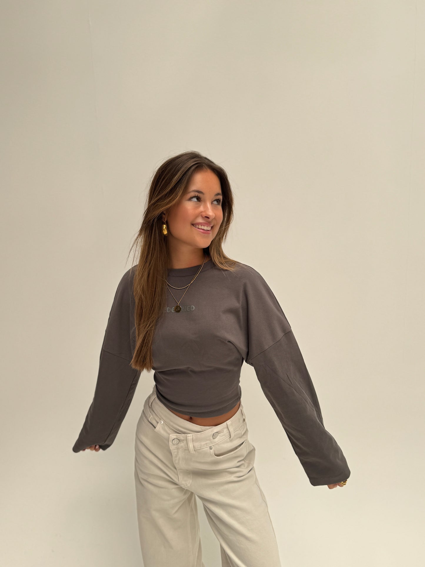 Redefined top longsleeved - grijs