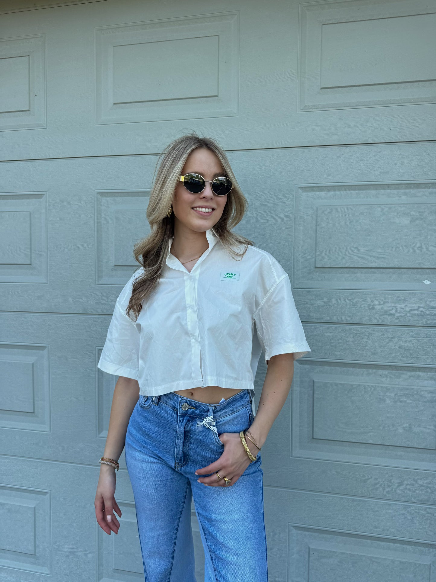 'Lovely' blouse - wit