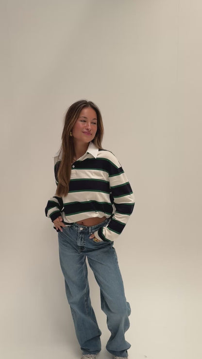 Noé polo trui - navy