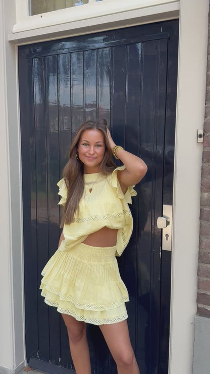 Santorini skort - butteryellow