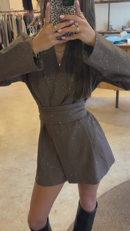 Sparkle playsuit - bruin